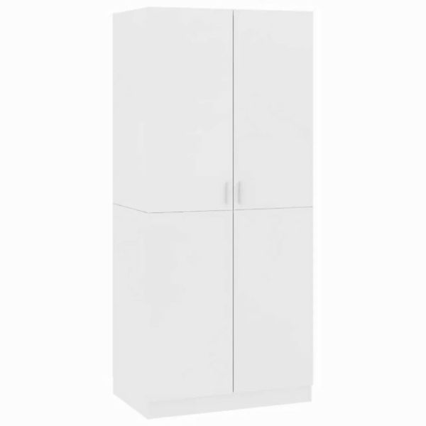 furnicato Kleiderschrank Weiß 80x52x180 cm Holzwerkstoff (1-St) günstig online kaufen