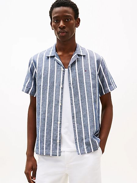 Tommy Hilfiger "LINEN BLEND STRIPED SS Regular Fit SHIRT" günstig online kaufen
