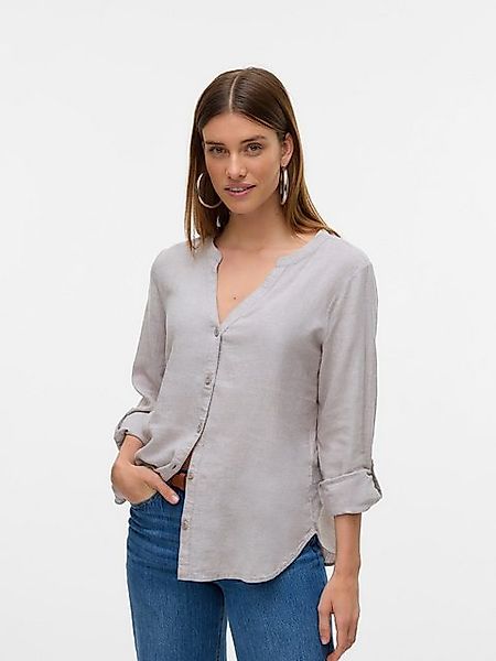 Vero Moda Langarmbluse VMLINN LS V-NECK SHIRT WVN NOOS günstig online kaufen