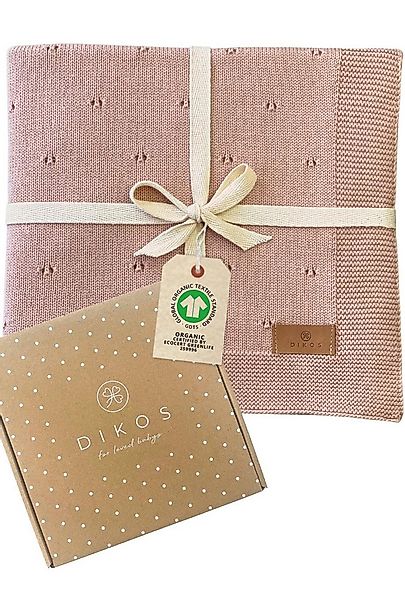 Babydecke DIKOS® Babydecke aus *100%* Bio Baumwolle, Strickdecke, Geschenk, günstig online kaufen