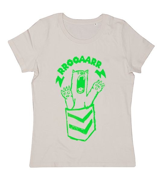 Bärta Brüllbärin - Fair Wear Frauen Bio T-shirt - Natur/neon Grün günstig online kaufen