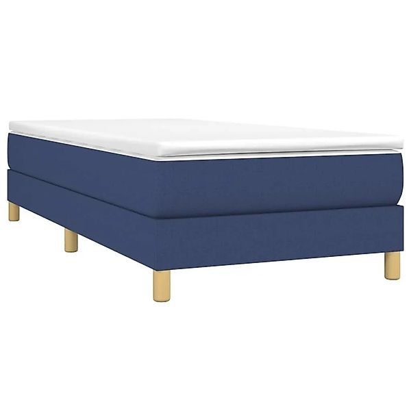 vidaXL Boxspringbett mit Matratze Blau 80x200 cm Stoff 3144133 günstig online kaufen
