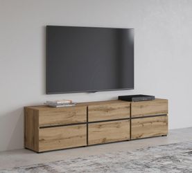 INOSIGN Lowboard "Cross, moderne grifflose TV-Kommode,3 Klappen/3 Schubkäst günstig online kaufen