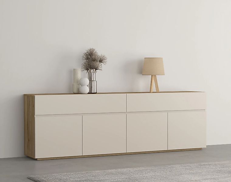 INOSIGN Sideboard "Criss, Breite 200 cm moderne grifflose Kommode 4Türen/4S günstig online kaufen