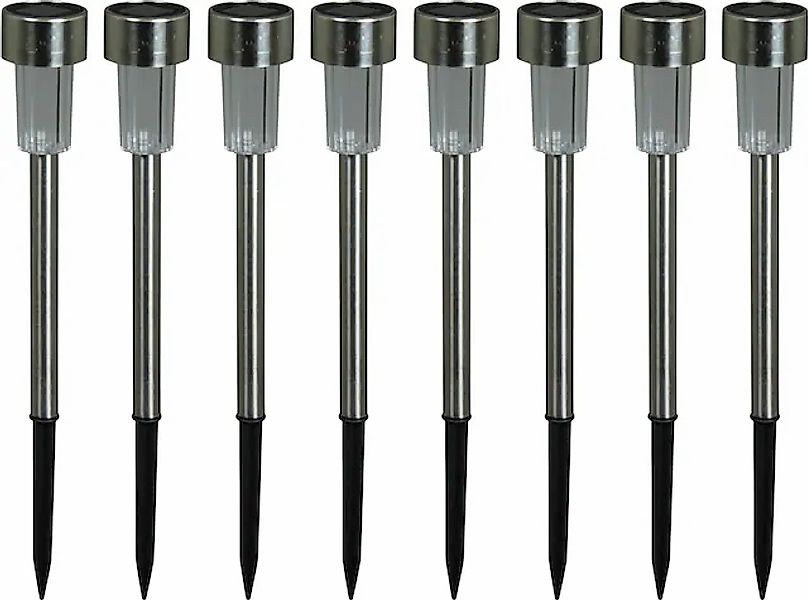 LUXFORM Gartenleuchte »Siena - Solar-Gartenlampe - 8 Stück - Silber«, Leuch günstig online kaufen