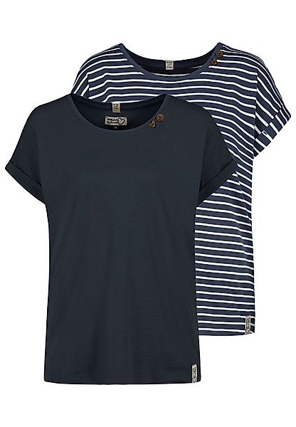 SUBLEVEL T-Shirt Set mit Knopfdetails und Streifenmuster (2-tlg) D12241M024 günstig online kaufen