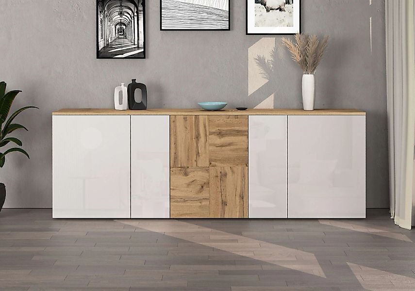 OTTO home Sideboard "ISEO, Kommode, Schrank, Sideboard, Lowboard, 6 Fächer, günstig online kaufen