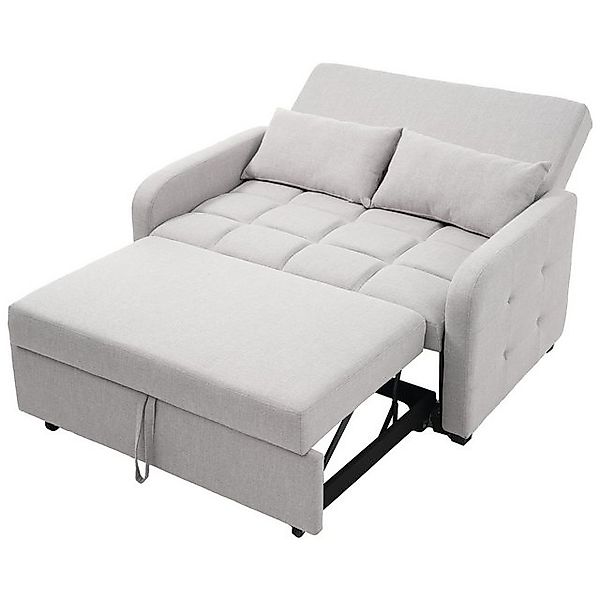 Merax Schlafsofa mit verstellbarer Rückenlehne & Kissen, 127x75x94 cm/127x1 günstig online kaufen