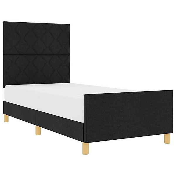 vidaXL Bett Bettgestell Schwarz 90x190 cm Stoff (1-tlg) günstig online kaufen