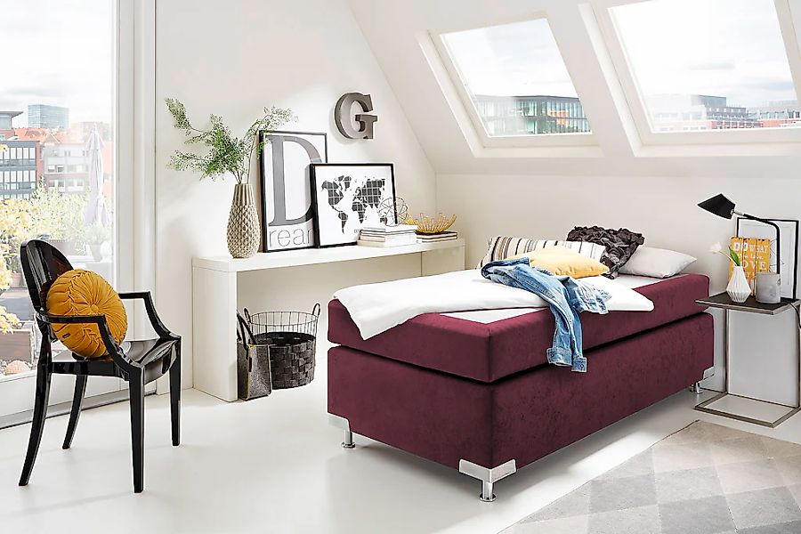 Westfalia Schlafkomfort Boxspringbett »Holland« ohne Kopfteil, frei im Raum günstig online kaufen