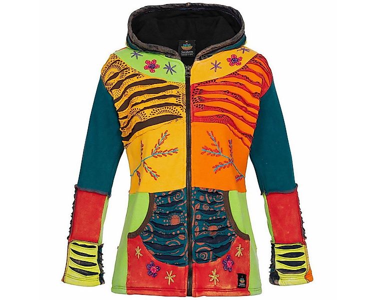 RennerXXL Fleecejacke Ankerglut Nepalliebe Damen Patchwork Jacke - Handarbe günstig online kaufen