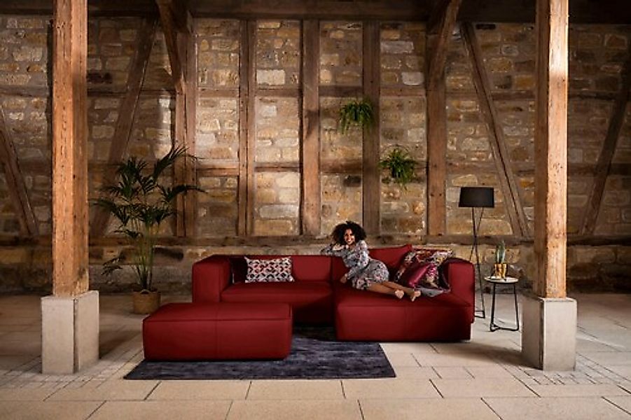 W.SCHILLIG Ecksofa »around-the-block« inklusive Hocker, mit eleganter Biese günstig online kaufen