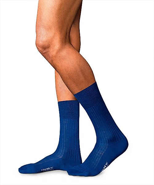 FALKE No. 7 Finest Merino Gentlemen Socken, Herren, 43-44, Blau, Uni, Schur günstig online kaufen