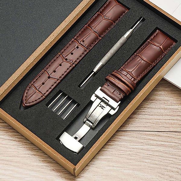 Sunicol Uhrenarmband Vintage,18/20/22mm, weiches Leder, Ersatzbänder günstig online kaufen