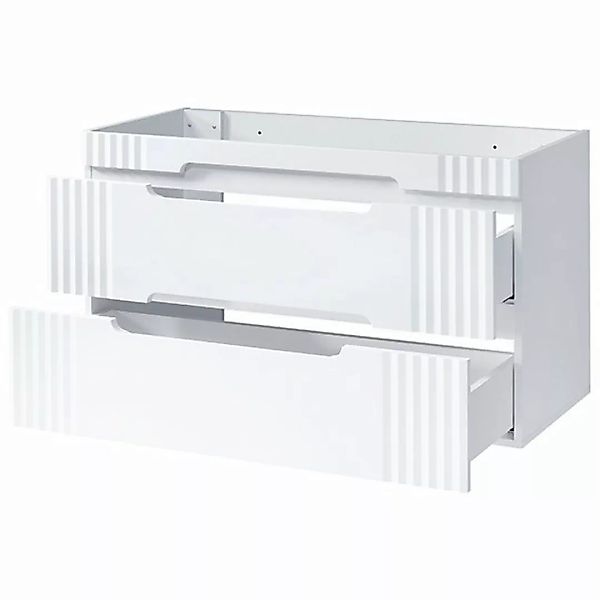 120cm Waschtisch-Unterschrank FAIRFIELD-56 in weiß, 2 Softclose-Auszüge, B/ günstig online kaufen