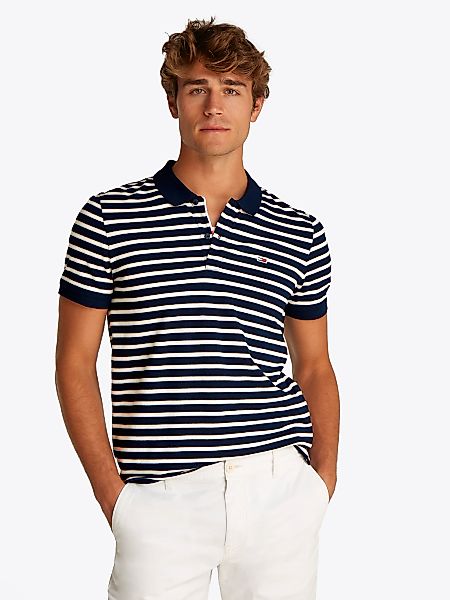 Tommy Jeans Poloshirt "TJM SLIM PLACKET POLO EXT", modisch geringelt günstig online kaufen