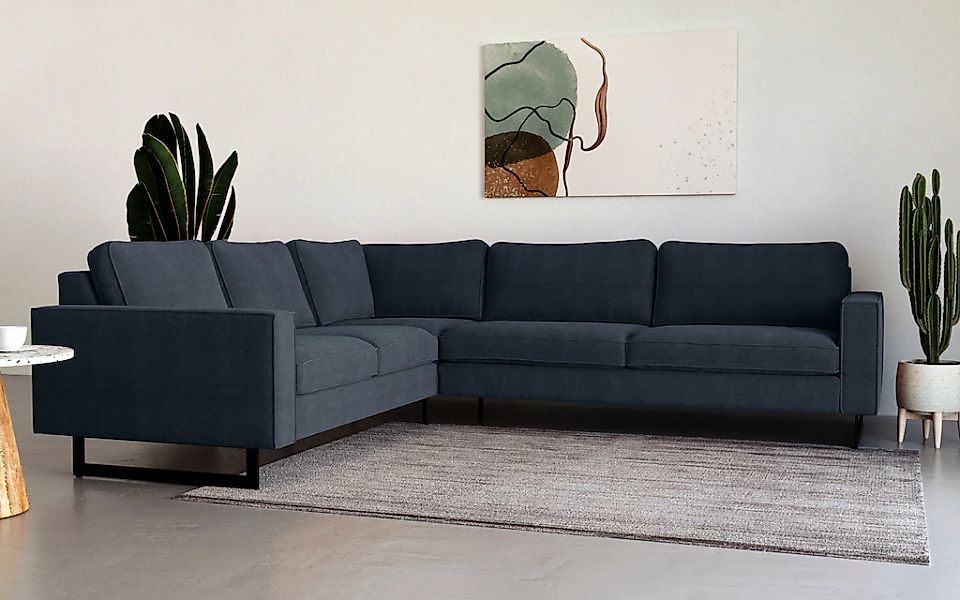 Places of Style Ecksofa "Pinto, XXL, 250/290 cm, langer Schenkel, Ottomane" günstig online kaufen