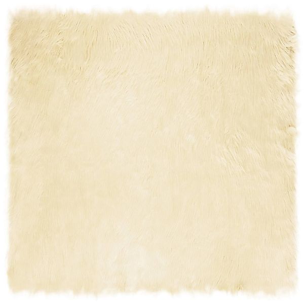 vidaXL Kunstschaffell Teppich Tafalla Creme 240 x 240 cm Polyester 42021512 günstig online kaufen