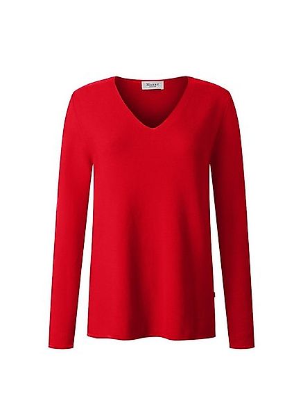 MAERZ Muenchen Wollpullover Pullover V-Ausschnitt 1/1 Arm Lychee Red günstig online kaufen