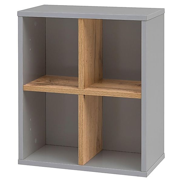 Regal Padua grau Eiche Landhaus Nachbildung B/H/T: ca. 40,5x48,3x20,5 cm günstig online kaufen
