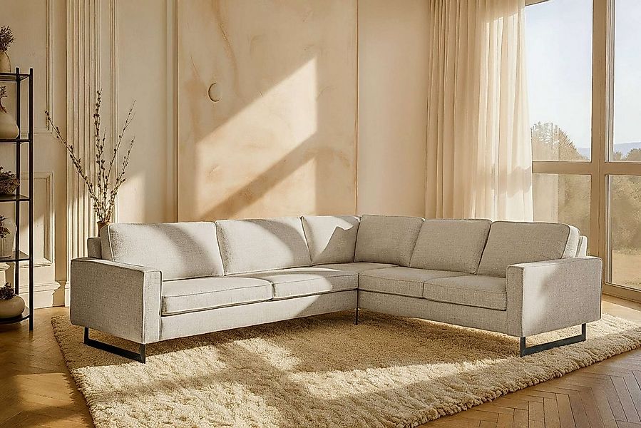 Home affaire Ecksofa Pinto, XXL, 250/290 cm, langer Schenkel, Ottomane, Cor günstig online kaufen