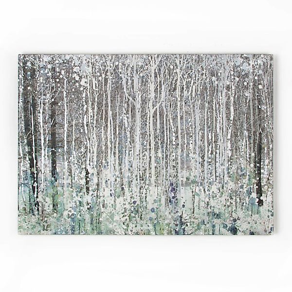 Art for the home Leinwandbild "Watercolour woods", Landschaft-Wald, Birkenw günstig online kaufen