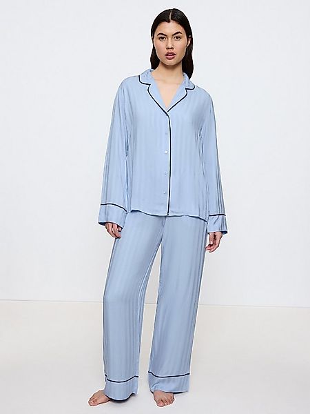 Triumph Pyjama Amourette Jacquard (2 tlg) Button-Down-Kragen - Hose mit Sei günstig online kaufen