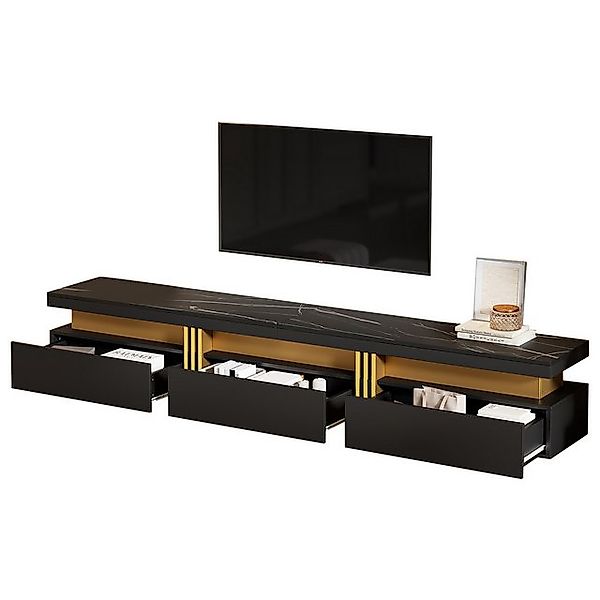 Odikalo TV-Schrank TV-Möbel Marmor-Optik TV-Kommode 200x40x42cm–Für Fernseh günstig online kaufen