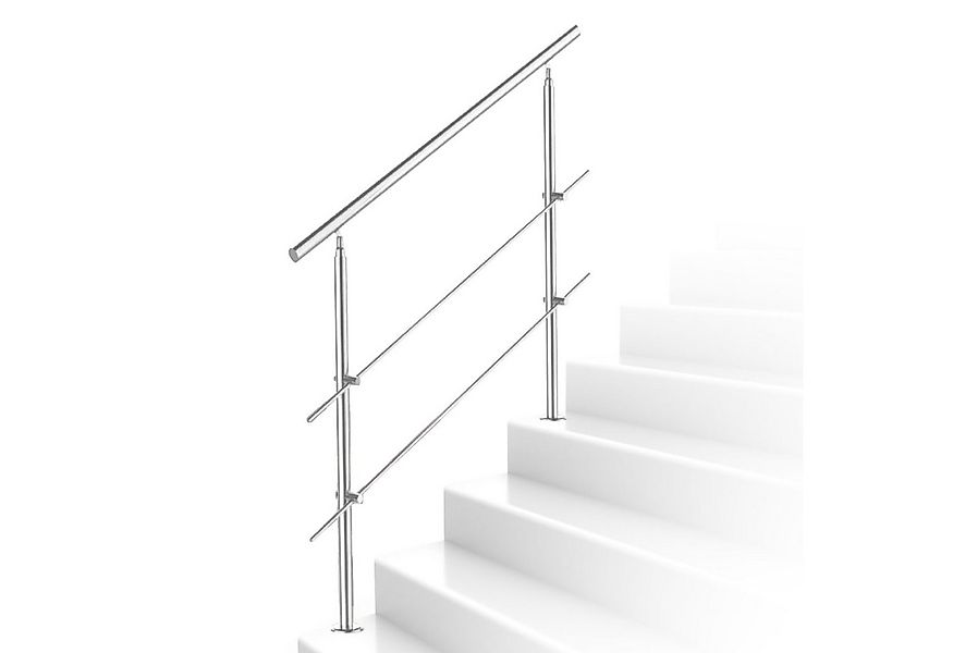 Clanmacy Treppengeländer Edelstahl Ø 42mm für Innen&Außen Treppenhaus 80 -1 günstig online kaufen