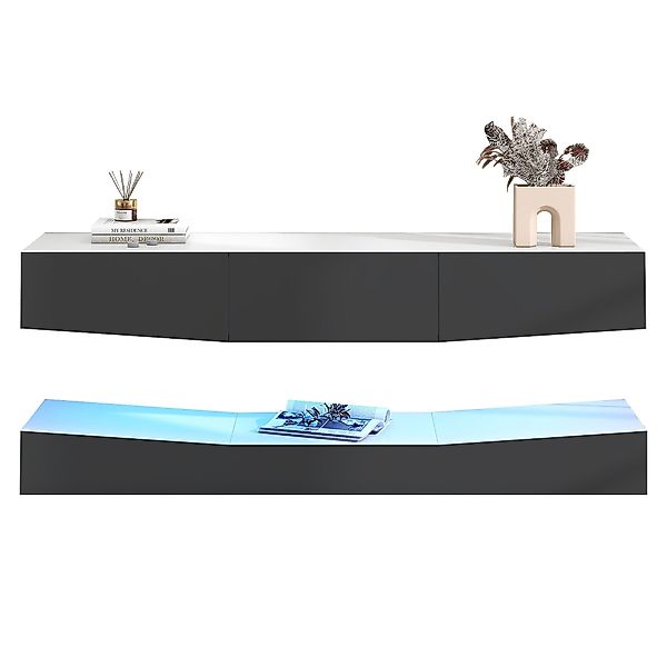 Merax Lowboard Hochglanz Front mit LED günstig online kaufen