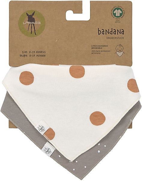 LÄSSIG Dreieckstuch Interlock Bandana, milky/taupe, (2-St), günstig online kaufen