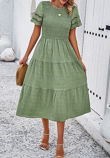 Lovolotti Sommerkleid Strandkleid Viskose Kleid Damen günstig online kaufen