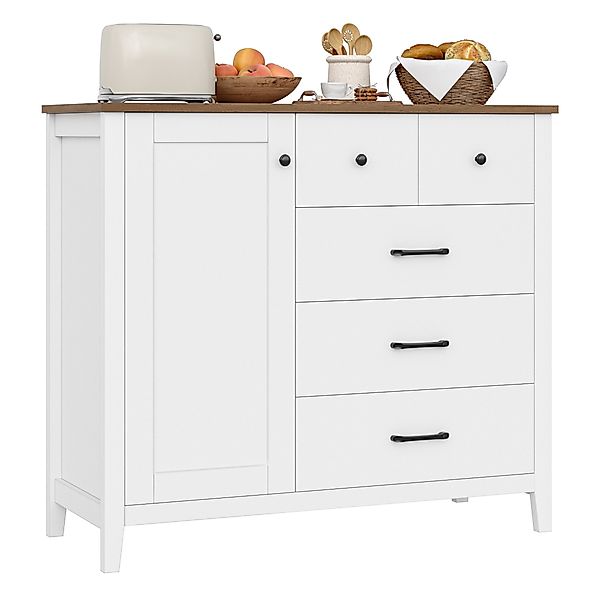 HOMECHO Buffet Sideboard, Küchenschrank mit 5 günstig online kaufen