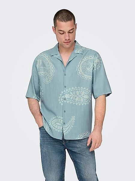ONLY & SONS Kurzarmhemd Sommer mit Resort-Kragen ONSAUSTIN RLX SS PAISLEY A günstig online kaufen