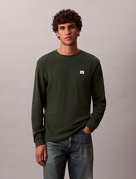 Calvin Klein Jeans Langarmshirt "LS WAFFLE BADGE CREWNK TEE", Mit Rundhalsa günstig online kaufen
