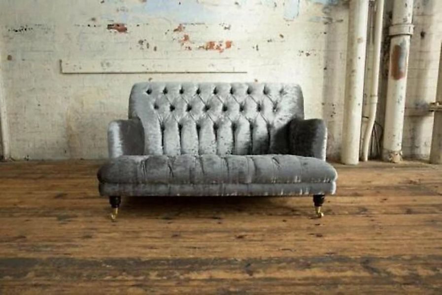 JVmoebel 2-Sitzer Design Chesterfield Stoff Couch Sofa 2 Sitzer Polster Sof günstig online kaufen