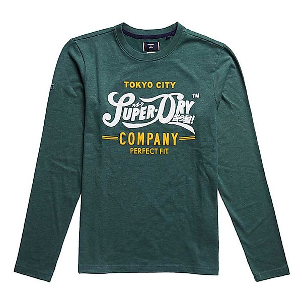 Superdry Script Style Col Langarm-t-shirt XL Buck Green Marl günstig online kaufen