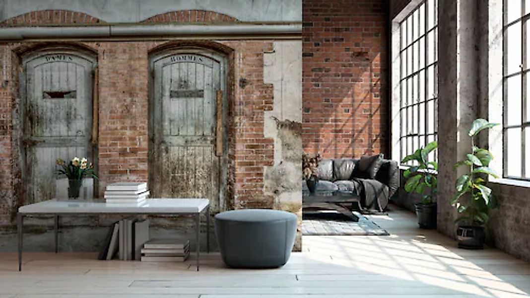 A.S. Création Vliestapete »Vintagetapete alte Türen Grau Braun Retro« matt günstig online kaufen