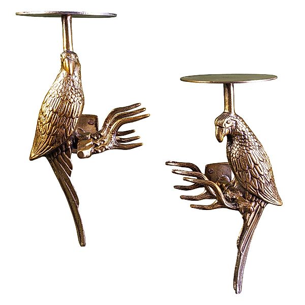 riess-ambiente Wandgarderobe WILDLIFE BIRDS 45cm gold günstig online kaufen