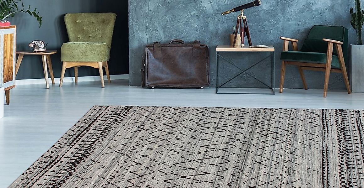 Kayoom Teppich »Phoenix 113«, rechteckig, 6 mm Höhe, Dezenter Jacquard-Tepp günstig online kaufen