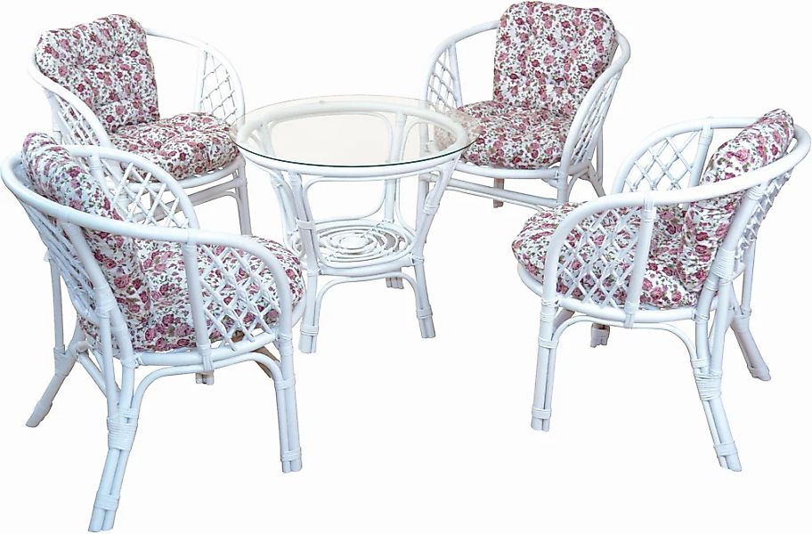 Home affaire Essgruppe 5 Stk. tlg. honigfarben, inklusive Kissenauflagen günstig online kaufen