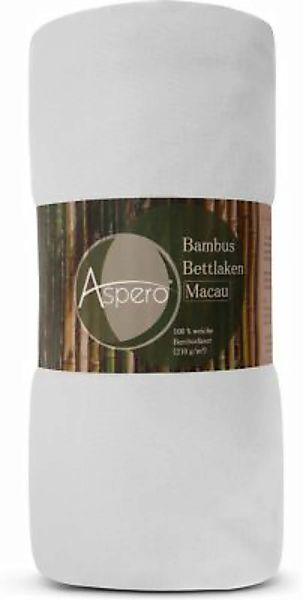 Aspero® Bambus Spannbettlaken Macau Bettlaken weiß Gr. 90-100 x 200 günstig online kaufen