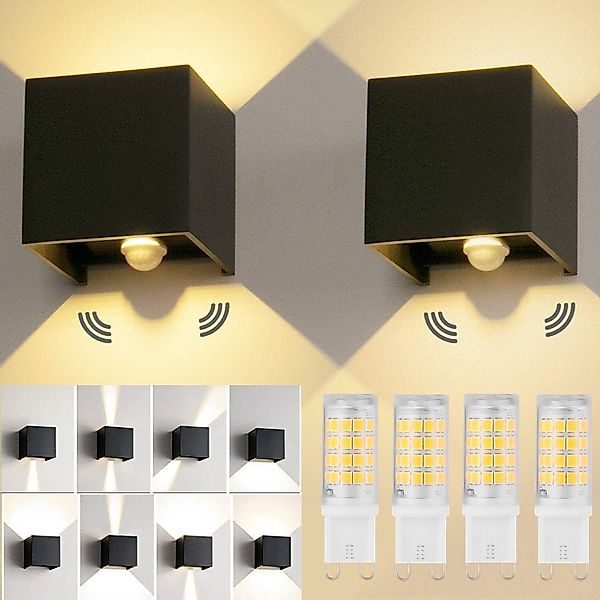 WILGOON Wandleuchte 2 Stücke Wandlampe mit günstig online kaufen