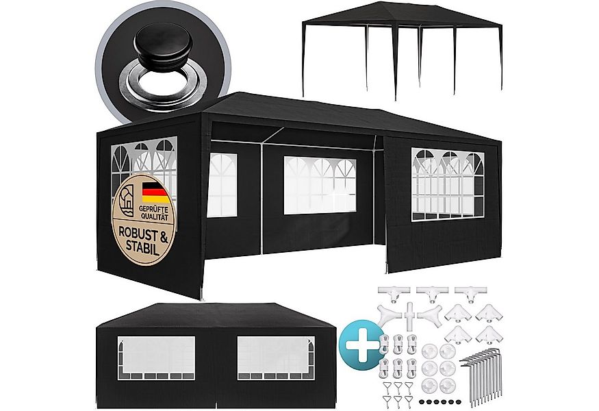 Casaria Partyzelt Rimini, anthrazit 3x6m UV-Schutz 18m² Wasserabweisend 6 S günstig online kaufen