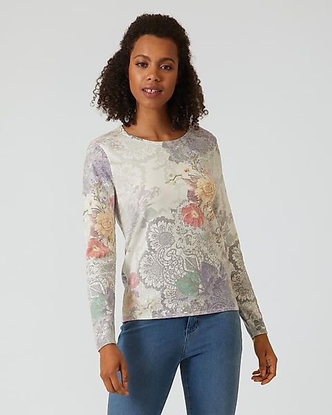 Ovanti Strickdesign Soft-Pullover  Blumen-Mandala günstig online kaufen