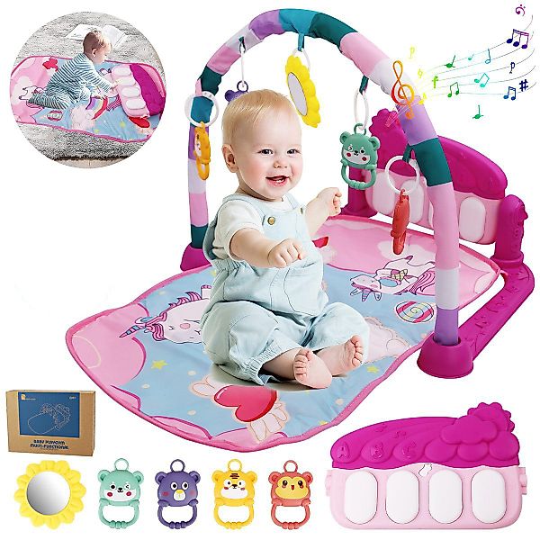 Krabbeldecke Spielmatte mit Spielbogen Baby Lernmatte günstig online kaufen