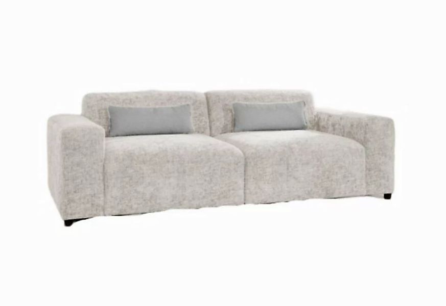 Luxusbetten24 Sofa Designer 2er Sofa Napoli, mit geflochtener Stoffstruktur günstig online kaufen