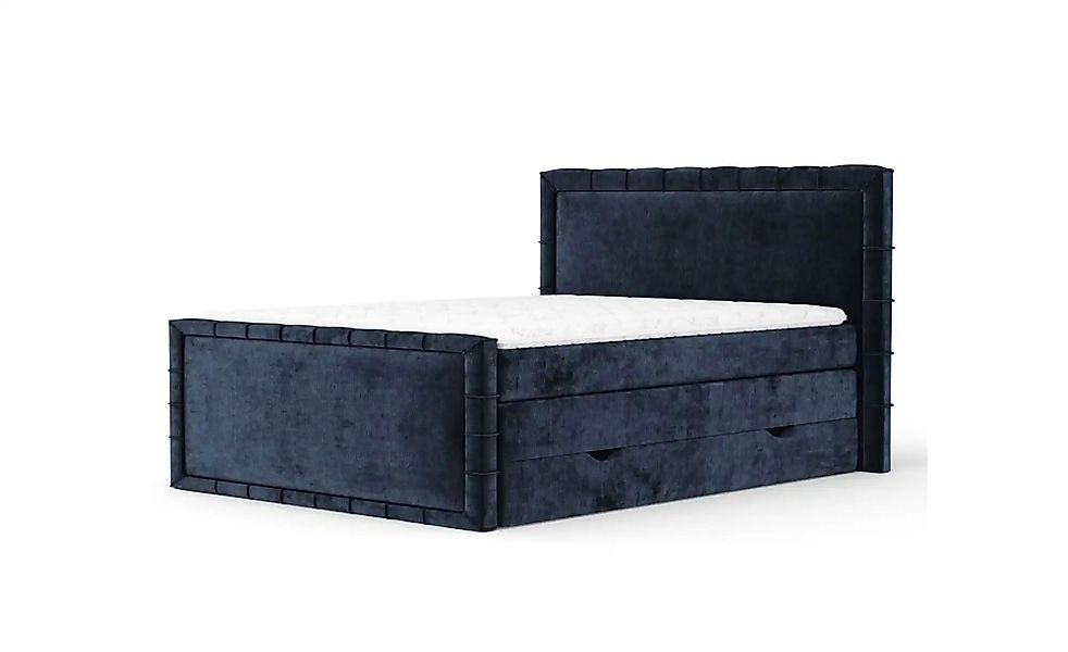 Boxspringbett mit Stauraum   ¦ blau ¦ Maße (cm): B: 227 H: 123 Betten > Kom günstig online kaufen