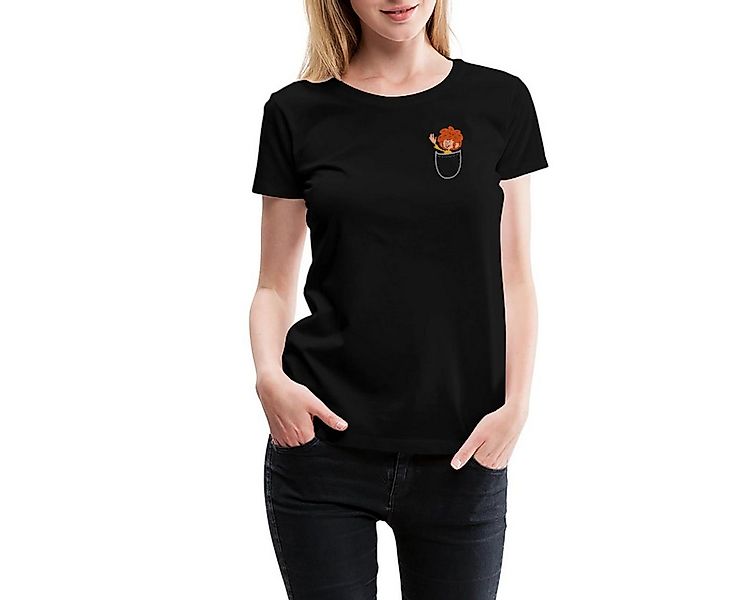 Spreadshirt T-Shirt Pumuckl Design Mit Fröhlich Winkendem Pumuckl Frauen Pr günstig online kaufen