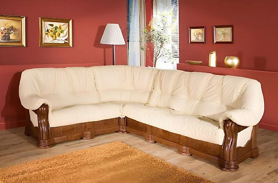 Xlmoebel Ecksofa Neues Ecksofa aus echtem Leder mit klassischem Design und günstig online kaufen